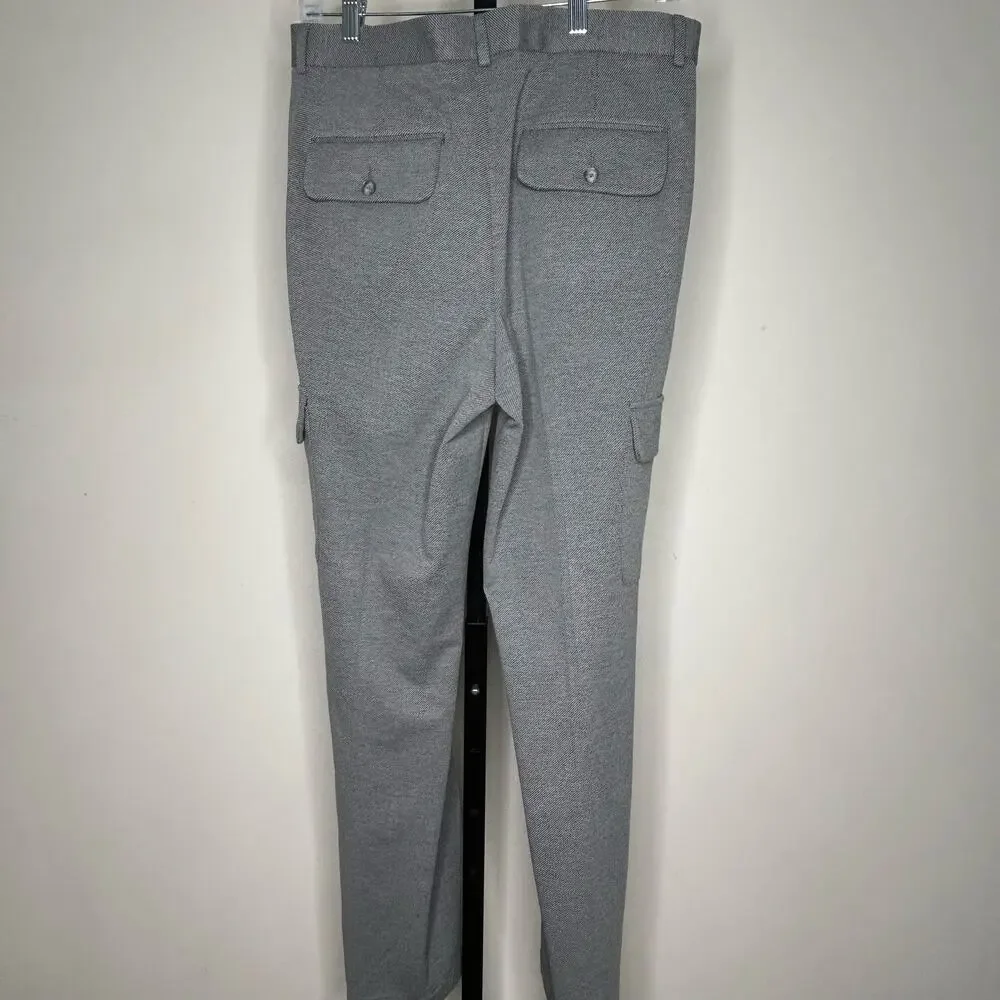 J. Ferrar cargo‎ pant- 32x32-slim fit cargo gray pockets stretch Men's NWT